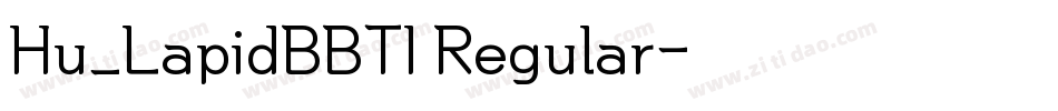 Hu_LapidBBTI Regular字体转换